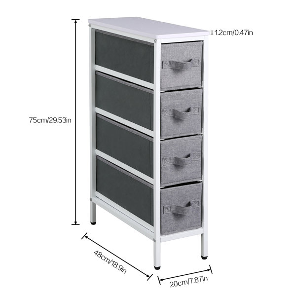 The Twillery Co.® Marcello Narrow 4 Drawer Storage Chest & Reviews